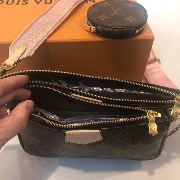 NWT Louis Vuitton Multi Pochette Rose Clair Monogr - Picture 4 of 8